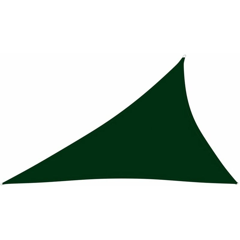

Toldo de vela triangular de tela oxford verde oscuro 4x5x6,4 m