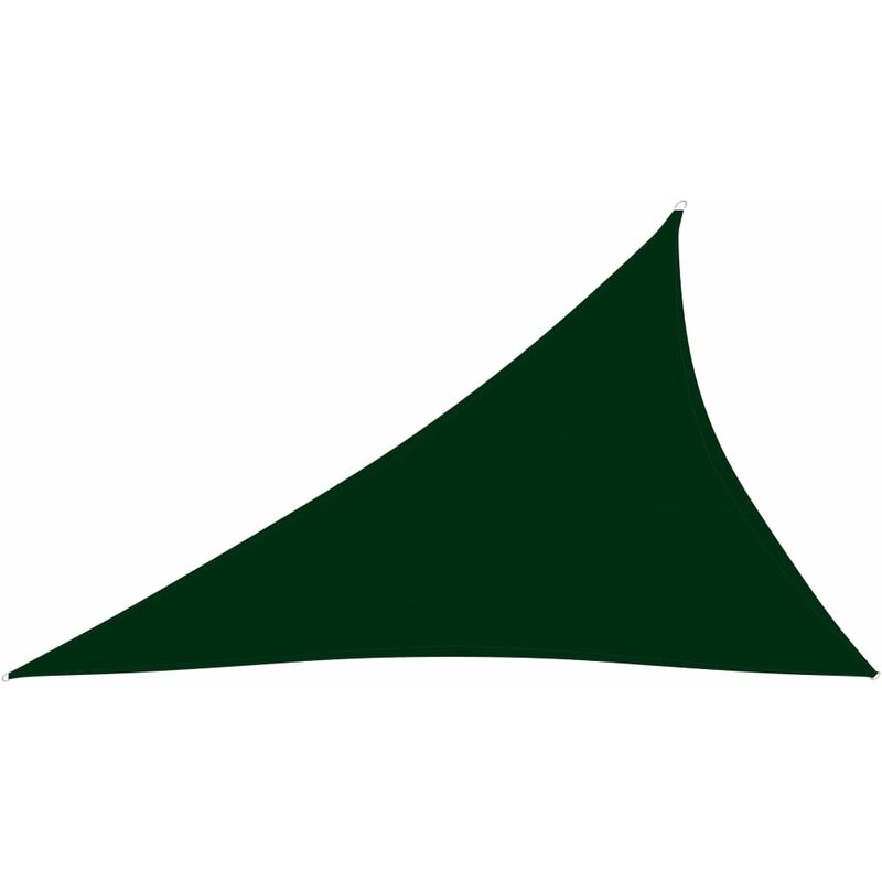 

Toldo de vela triangular de tela oxford verde oscuro 4x5x6,4 m
