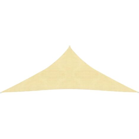 Toldo de vela triangular HDPE 3,6x3,6x3,6 m beige