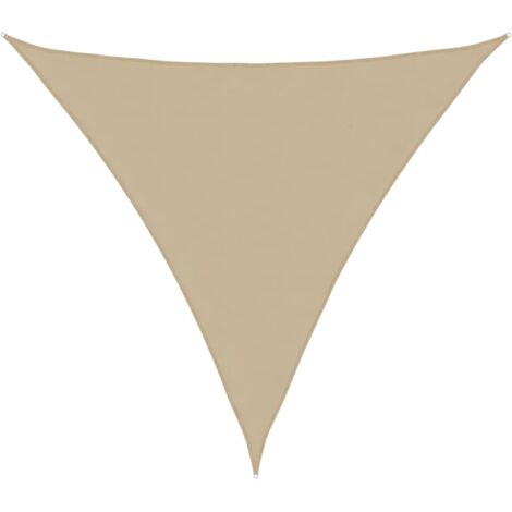 Toldo de vela triangular tela Oxford beige 4x4x4 m