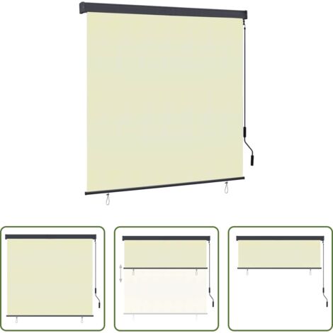Toldo exterior -  Estor enrollable de exterior color crema 160x250 cm