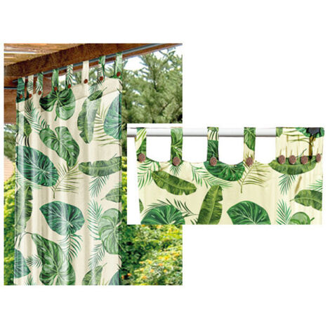 Toldo gazebo impermeable tropical 140x270 cm – Poliéster con pasantes y botones