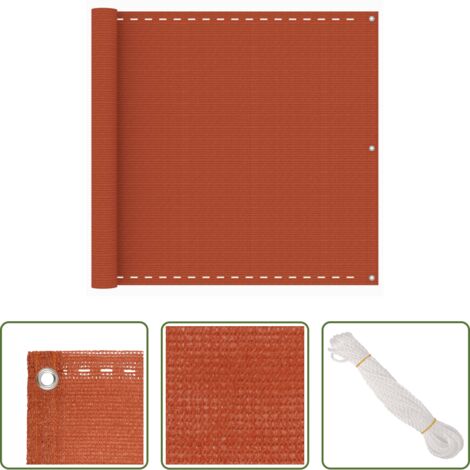 Toldo HDPE -  Toldo para balcón HDPE naranja 90x500 cm