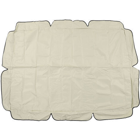 Toldo impermeable de repuesto para columpio de exterior, silla de tela Oxford 420D con revestimiento plateado para jardín y patio, color beige.