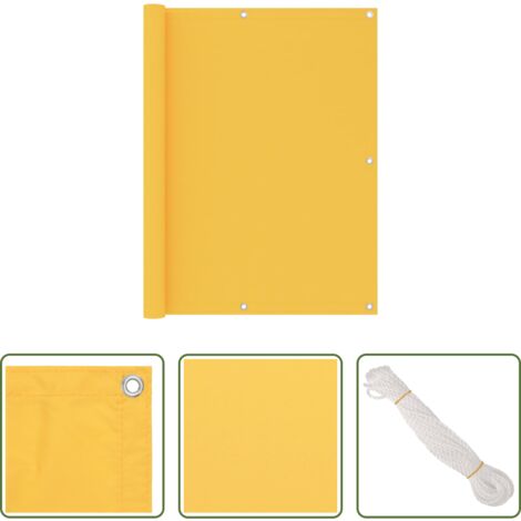Toldo impermeable -  Toldo para balcón tela oxford amarillo 120x500 cm
