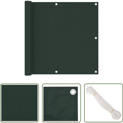 Toldo impermeable -  Toldo para balcón tela oxford verde oscuro 90x500 cm