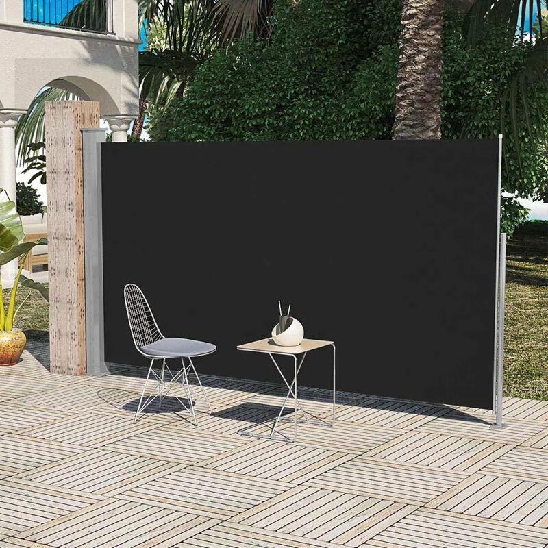 

Toldo lateral de jardin o terraza 160 x 300 cm negro