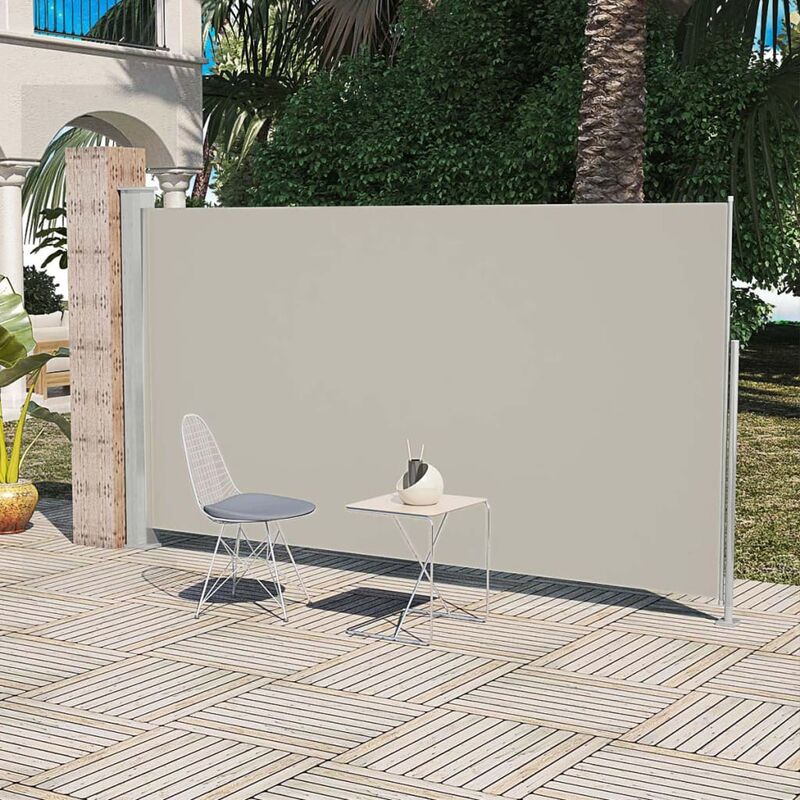 

Toldo lateral de jardín o terraza crema 160x300 cm