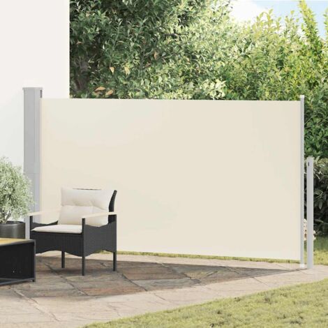 Toldo lateral de jardín o terraza crema 160x300 cm
