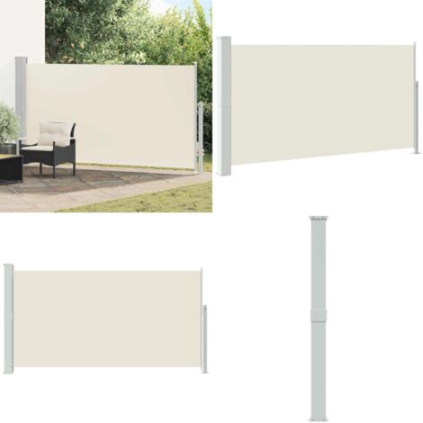 Toldo lateral de jardín o terraza crema 160x300 cm - Toldo de jardín - Toldo de terraza