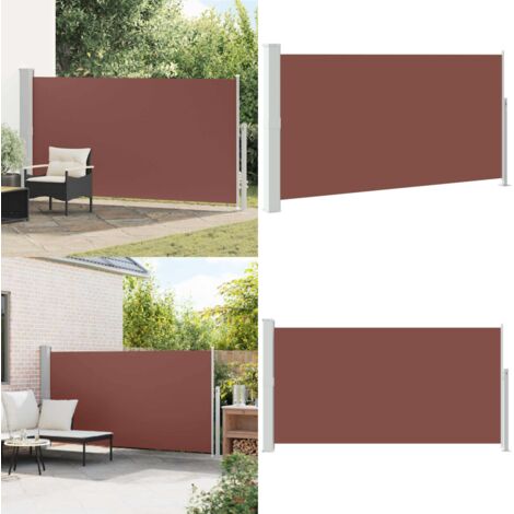 Toldo lateral de jardín o terraza marrón 160x300 cm - Toldo de jardín - Toldo de terraza
