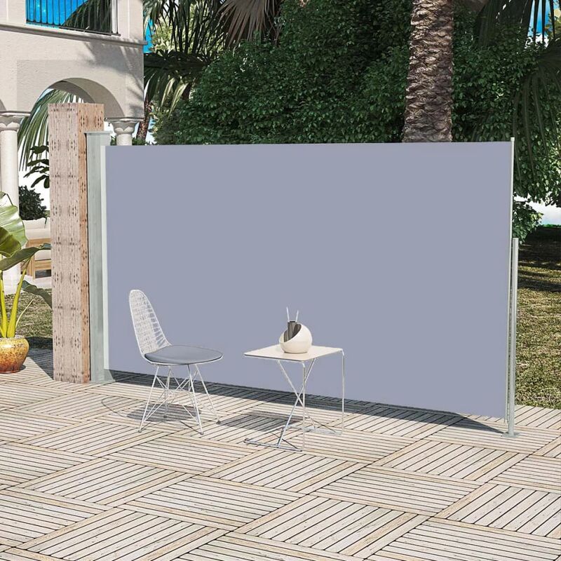 

Toldo lateral de jardín o terraza 160x300 cm gris - Gris