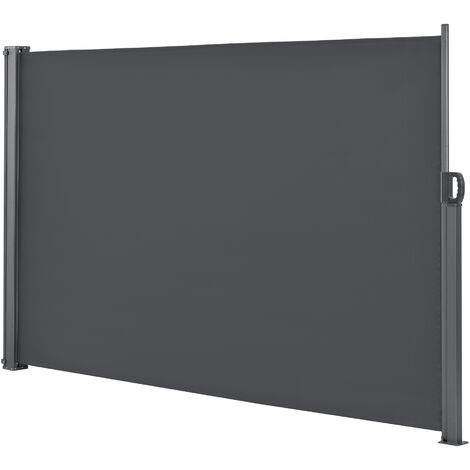 Toldo lateral - en diferentes colores y tamaños - Exterior - contra viento, sol y visión - Gris - 160 x 300cm