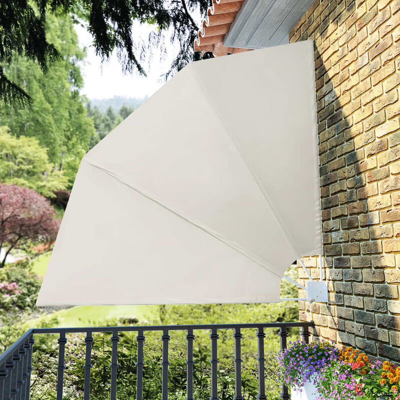 

Toldo lateral plegable de balcón color crema 210x210 cm - Crema