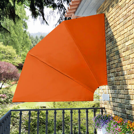 Toldo lateral para balcón, 140 x 250 cm, color marrón para el hogar y el  jardín, para exteriores y exteriores, sombrillas y parasoles: :  Jardín