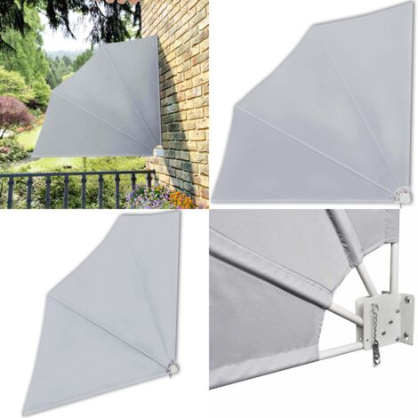 Toldo lateral plegable de balcón gris 140x140 cm - Toldo de balcón - Toldo plegable