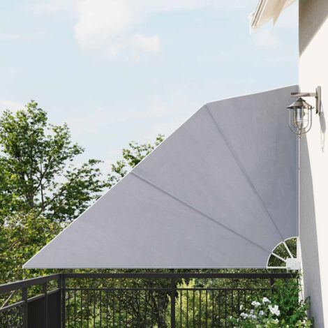 Toldo lateral plegable de balcón gris 160x240 cm