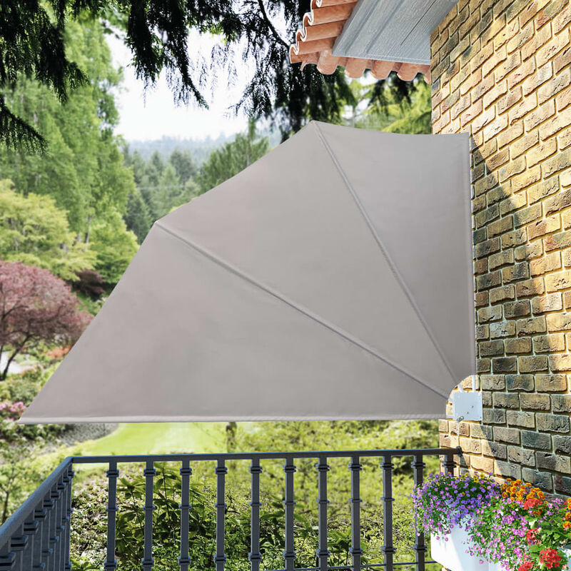 

Toldo lateral plegable terraza color crema 160x240 cm