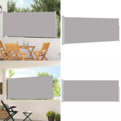 Toldo lateral retráctil 120x300 cm gris - Toldo de jardín - Toldo retráctil