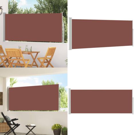 Toldo lateral retráctil 120x300 cm marrón - Toldo de jardín - Toldo retráctil