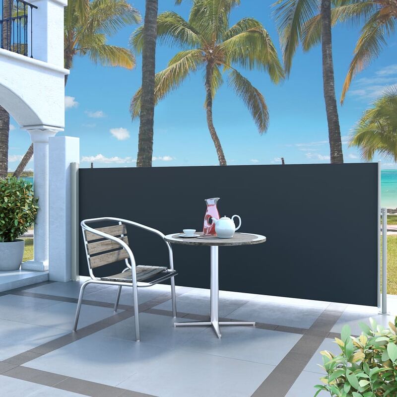 

Toldo lateral retráctil 120x300 cm negro