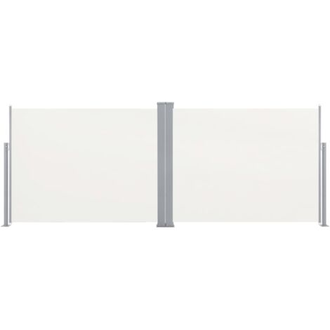 Toldo lateral retráctil 140 x 1000 cm crema 020007159