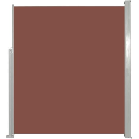 Toldo lateral retráctil 140x300 cm marrón