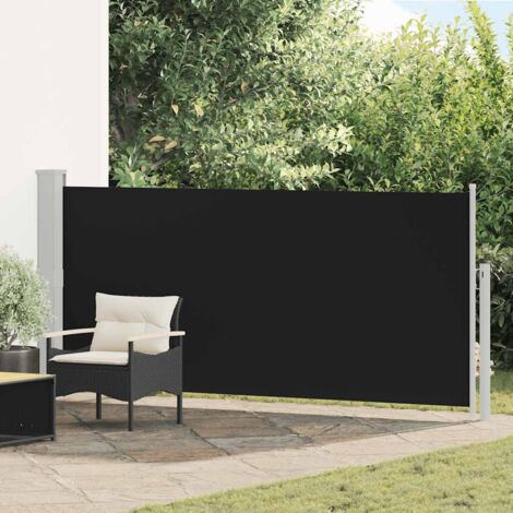 Toldo lateral retráctil 140x300 cm negro