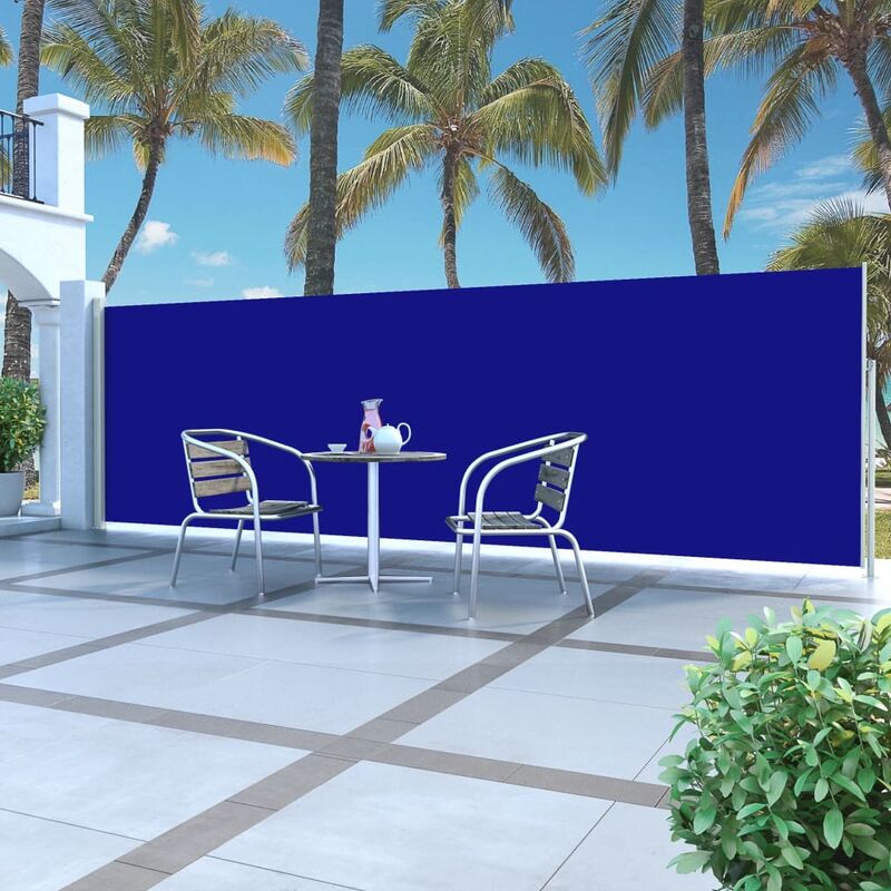 

Toldo lateral retráctil 160x500 cm azul