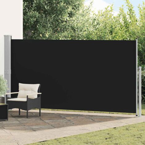 Toldo lateral retráctil 160x500 cm negro