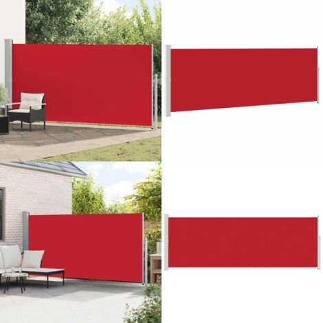 Toldo lateral retráctil 160x500 cm rojo - Toldo de jardín - Toldo retráctil