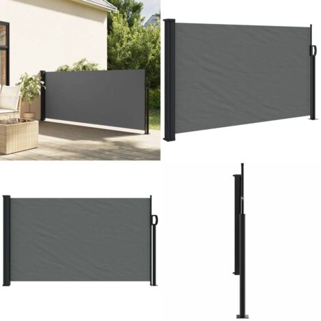Toldo lateral retráctil antracita 117x300 cm - Toldo de jardín - Toldo retráctil