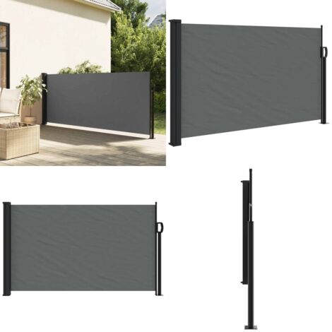 Toldo lateral retráctil antracita 120x600 cm - Toldo retráctil - Toldo de jardín