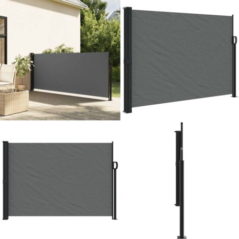 Toldo lateral retráctil antracita 140x500 cm - Toldo retráctil - Toldo de jardín