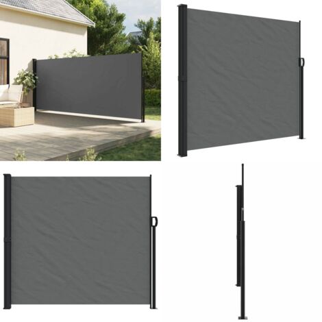 Toldo lateral retráctil antracita 180x300 cm - Toldo retráctil - Toldo de jardín