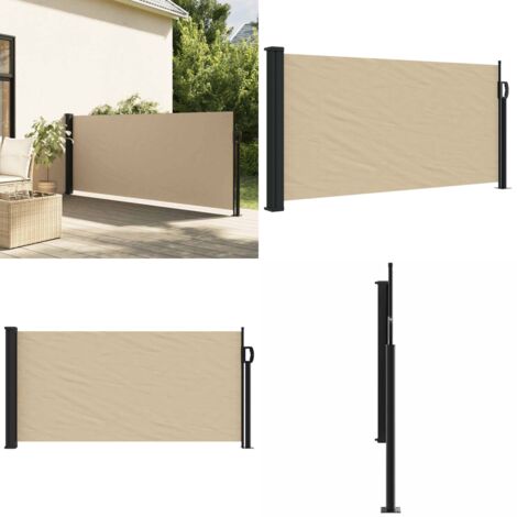 Toldo lateral retráctil beige 100x500 cm - Toldo retráctil - Toldo de jardín