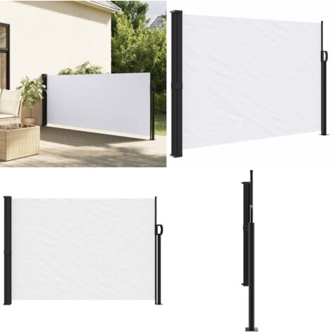 Toldo lateral retráctil blanco 140x500 cm - Toldo retráctil - Toldo de jardín