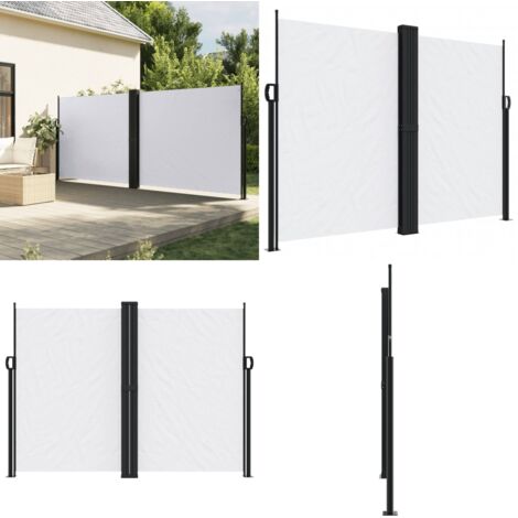Toldo lateral retráctil blanco 180x600 cm - Toldo retráctil - Toldo de jardín
