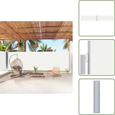 Toldo lateral retráctil crema 180x1000 cm