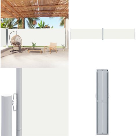 Toldo lateral retráctil crema 180x1000 cm - Toldo de jardín - Toldo retráctil
