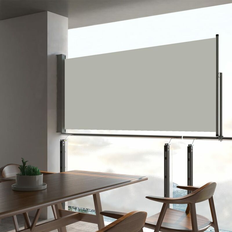 

Toldo lateral retráctil de jardín color crema 60x300 cm