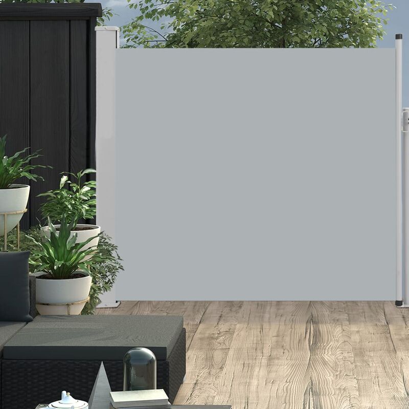 

Toldo lateral retractil de jardin gris 170x300 cm