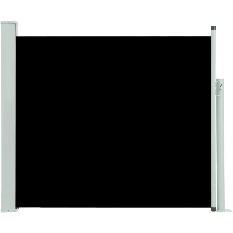 

vidaXL Toldo lateral retráctil de jardín negro 100x300 cm - Negro