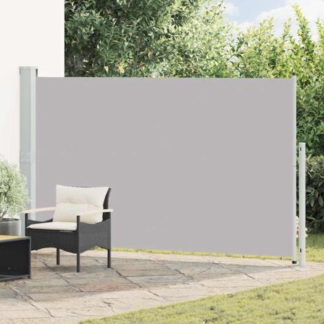 Toldo lateral retráctil de jardín gris 180x300 cm