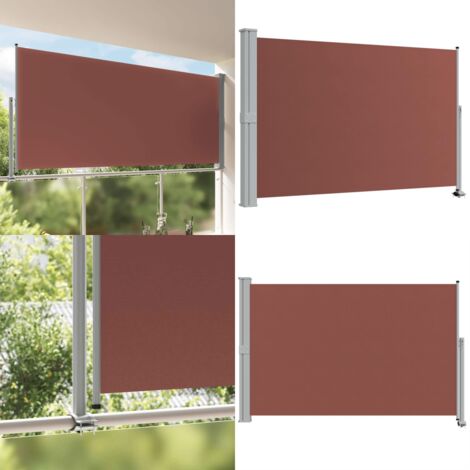 Toldo lateral retráctil de jardín marrón 160x300 cm - Toldo de jardín - Toldo retráctil