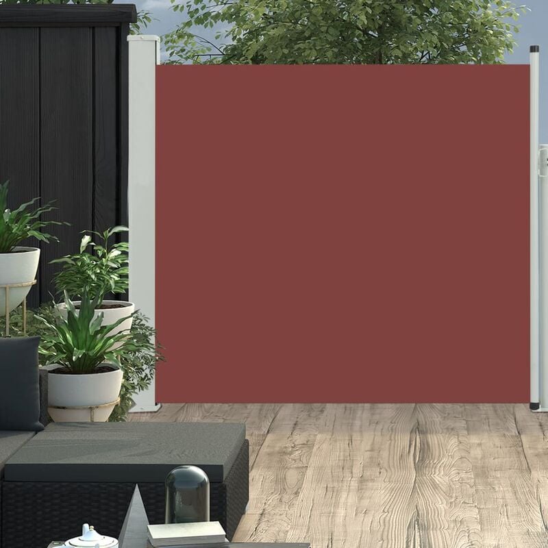

Toldo lateral retráctil de jardín marrón 170x300 cm