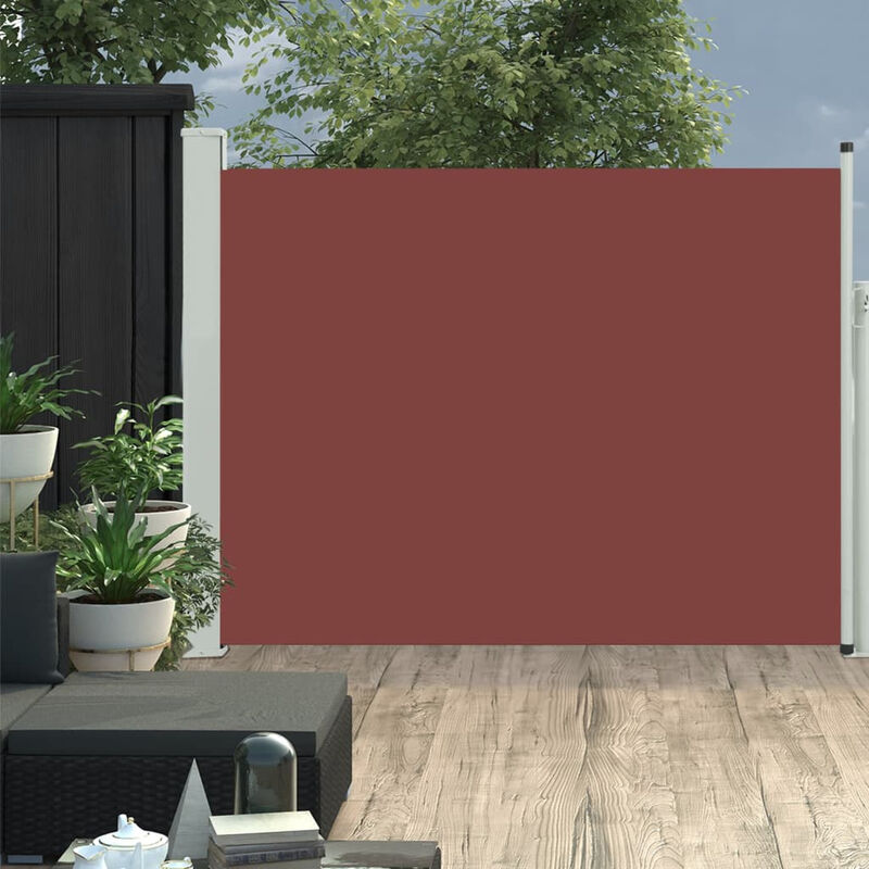 

Toldo lateral retractil de jardin marron 170x500 cm