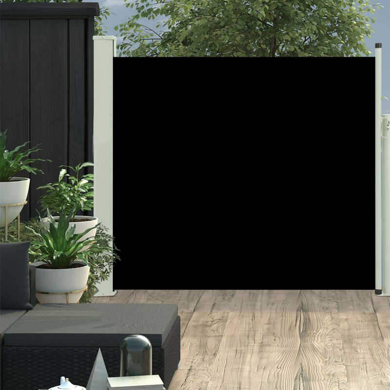 

Toldo lateral retractil de jardin negro 100x300 cm