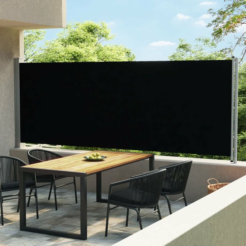 

Toldo lateral retractil de jardin negro 600x170 cm