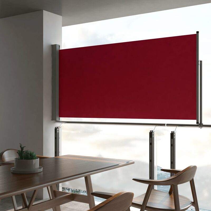 

Toldo lateral retráctil de jardín rojo 120x300 cm